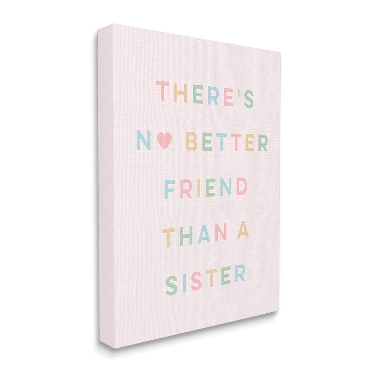 Stupell Industries No Better Friend Than Sister Quote Pastel Typography Canvas Wall Art